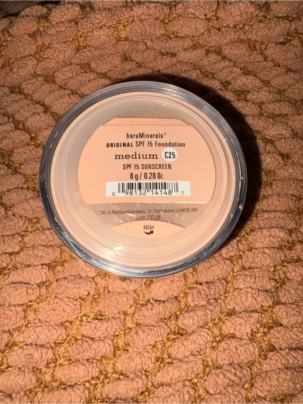 Bare Minerals Original SPF 15 Foundation Medium C25 New in Sealed Package